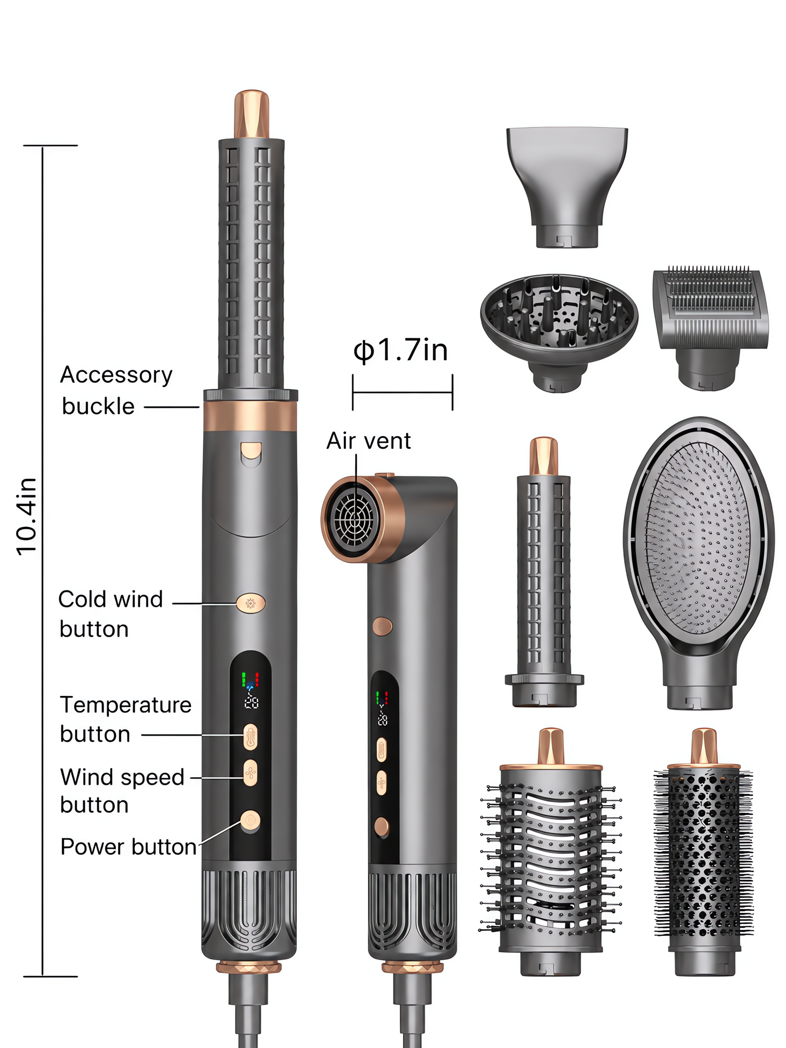 7-in-1 High-Speed Air Styler & Hair Dryer with 110,000 RPM Motor, Coanda Auto-Wrap Curler & 200M Negative Ions image 11