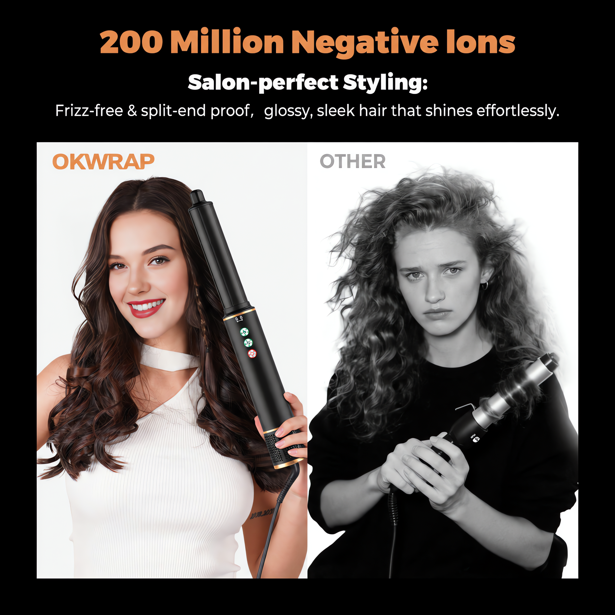 5-in-1 Professional Air Styler & Hair Dryer Set - Multi-Functional Auto-Wrap Curler, Straightener & Volumizer with Coanda Technology - Negative Ion & Heat Control image 2