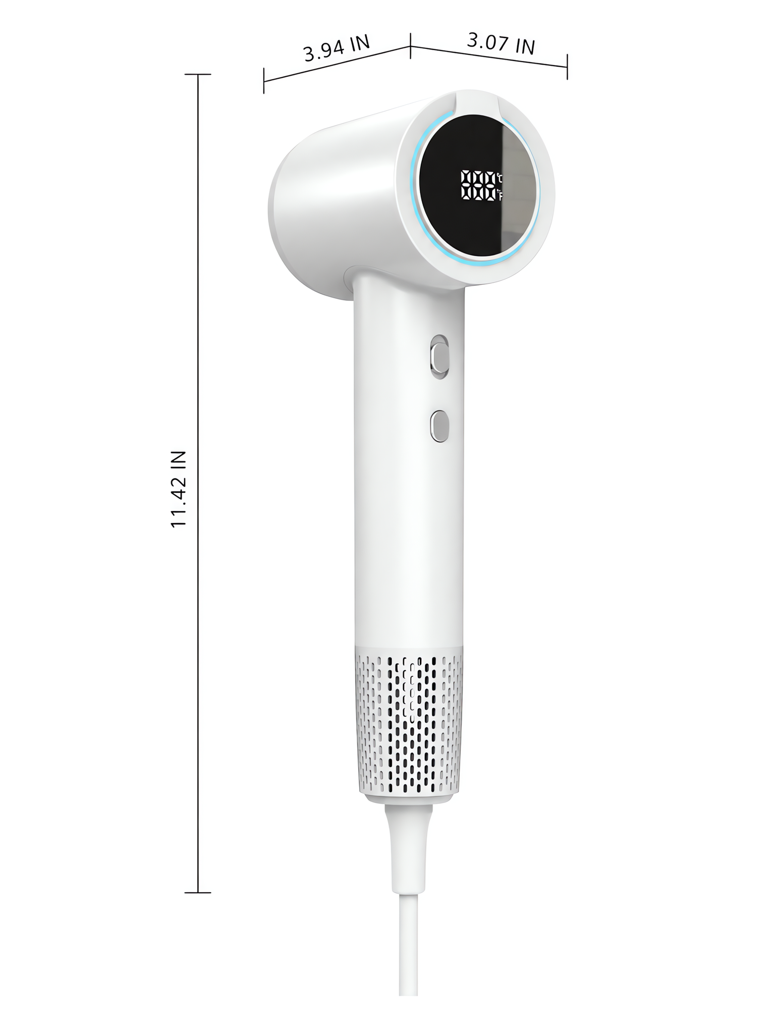 Professional High-Speed Ionic Hair Dryer with LCD Display - 1500W Ultra-Fast Drying, Smart NTC Temperature Control, 300 Million Negative Ions & Low Noise Brushless Motor image 9