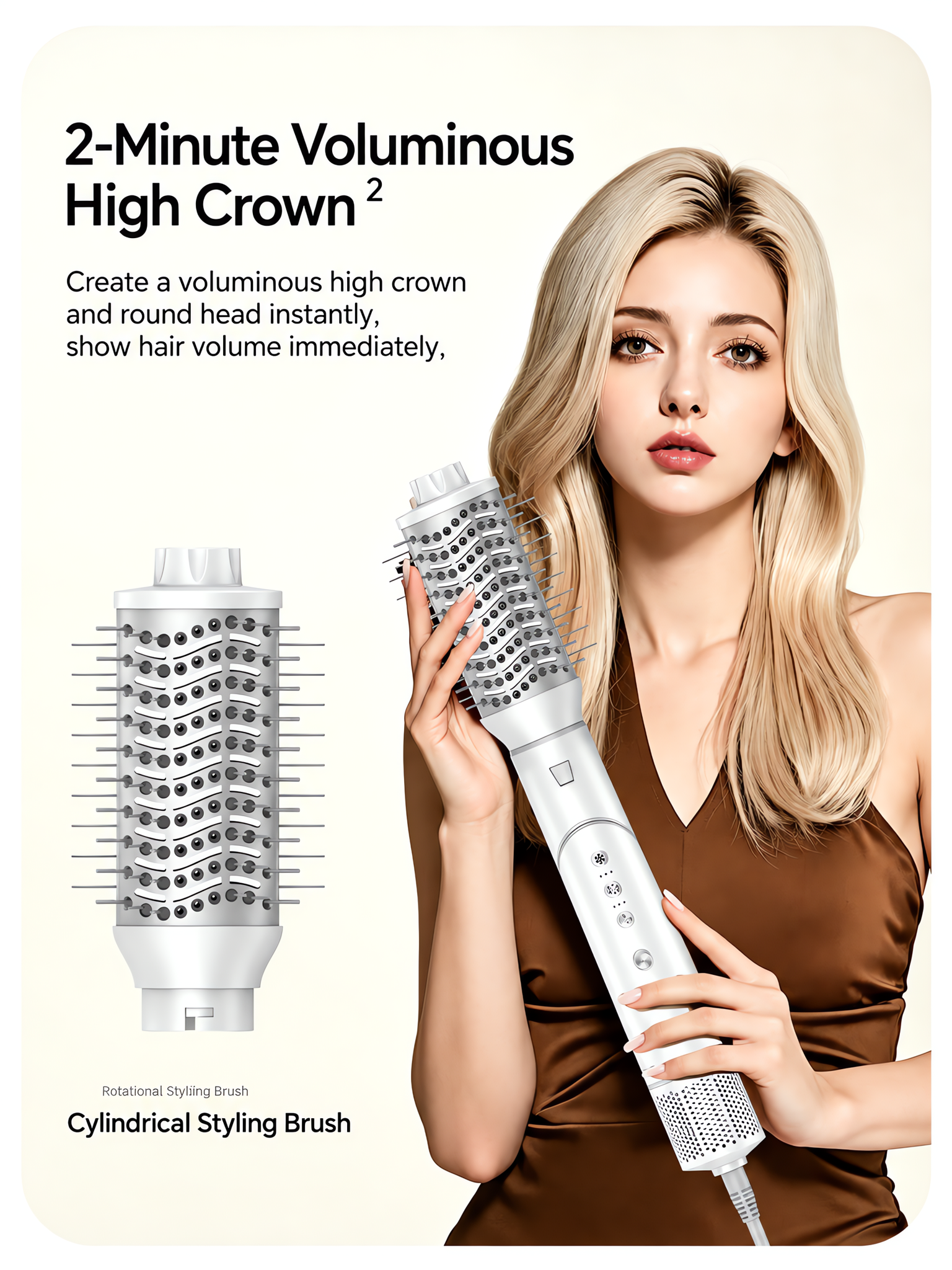 4-in-1 High-Speed Hair Dryer & Multi-Styler - 1400W Foldable Ionic Blow Dryer with Air Auto-Wrap Curling Iron, Smoothing Brush, NTC Smart Temp Control & Fast Drying image 4