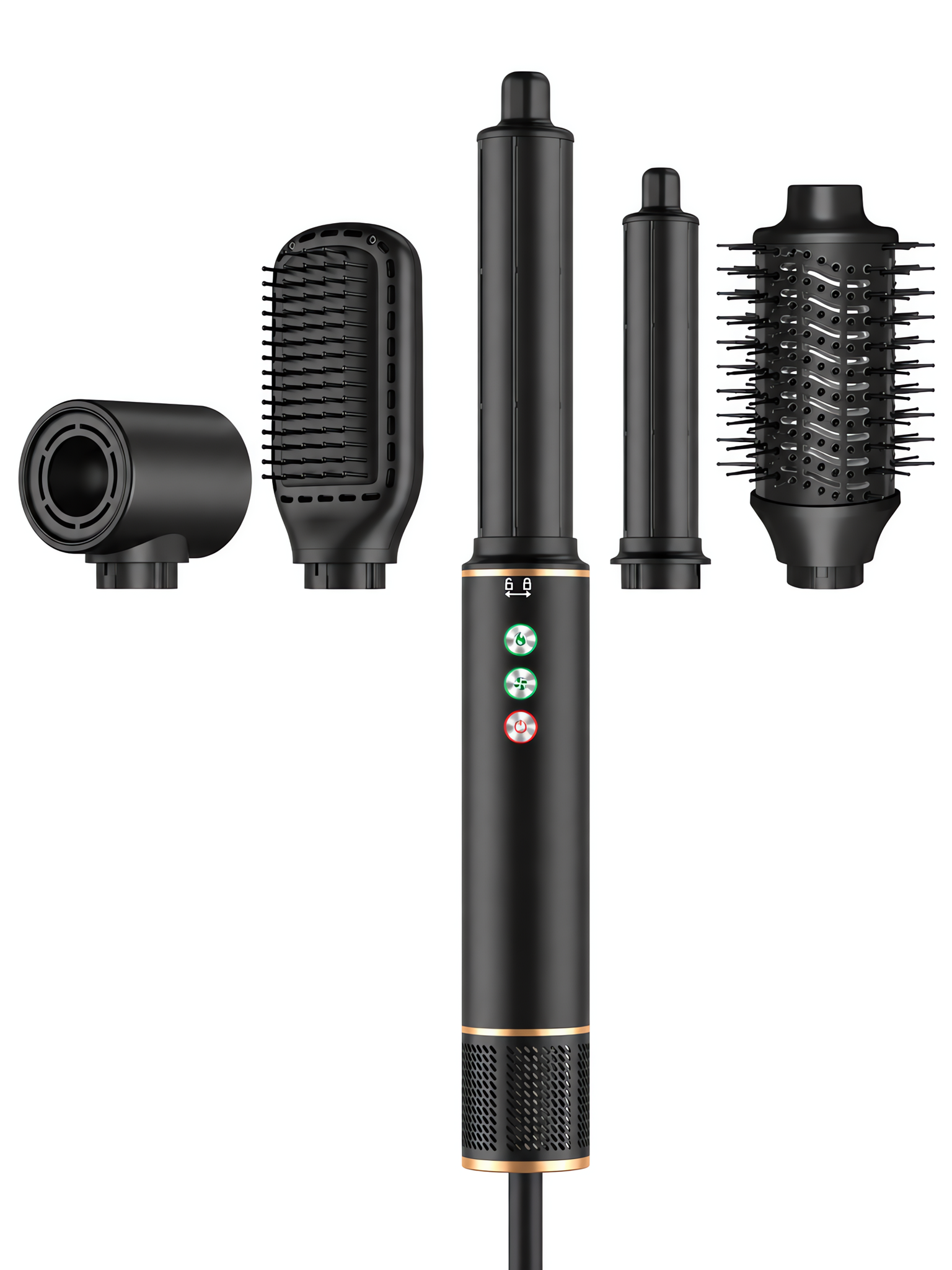 5-in-1 Professional Air Styler & Hair Dryer Set - Multi-Functional Auto-Wrap Curler, Straightener & Volumizer with Coanda Technology - Negative Ion & Heat Control