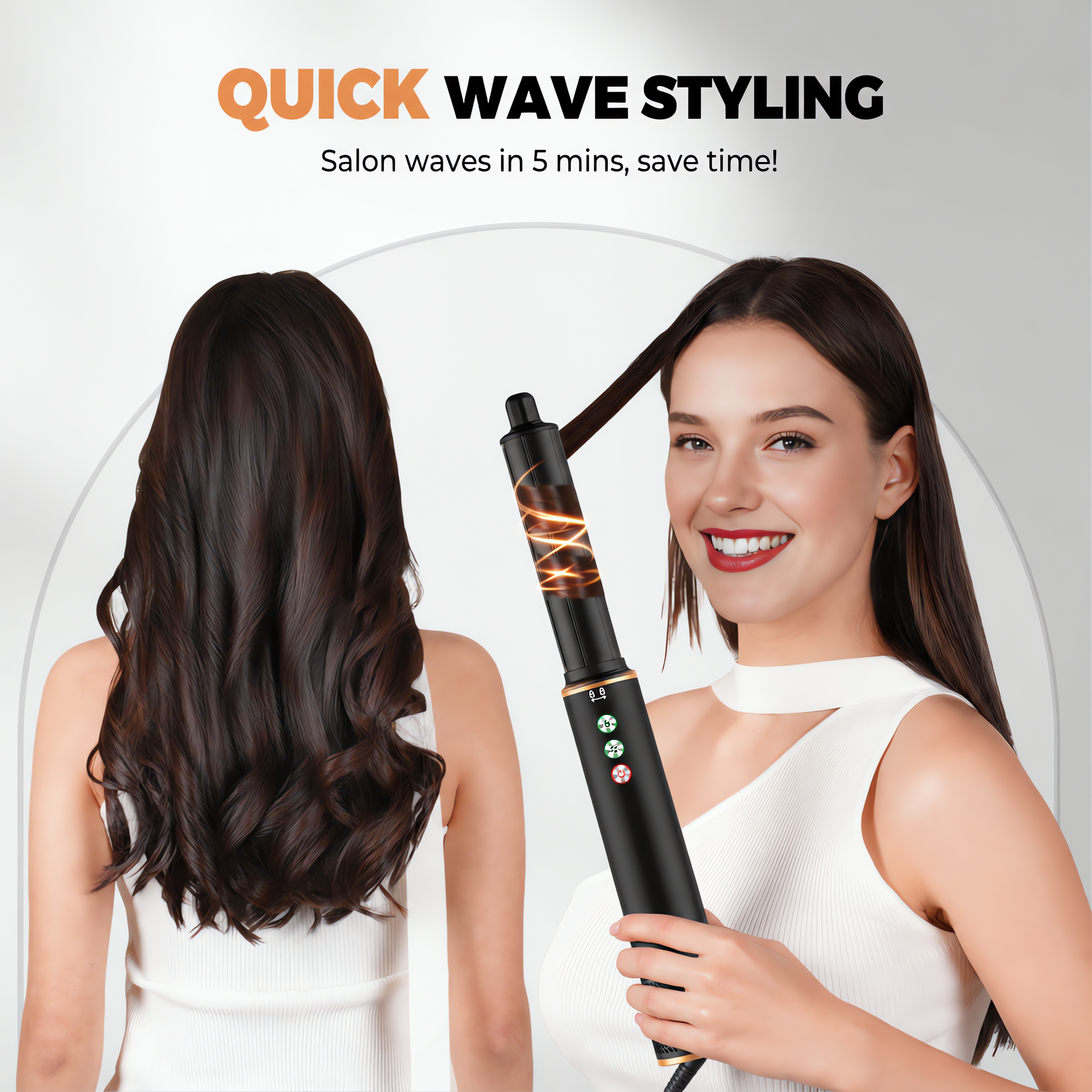 5-in-1 Professional Air Styler & Hair Dryer Set - Multi-Functional Auto-Wrap Curler, Straightener & Volumizer with Coanda Technology - Negative Ion & Heat Control image 10