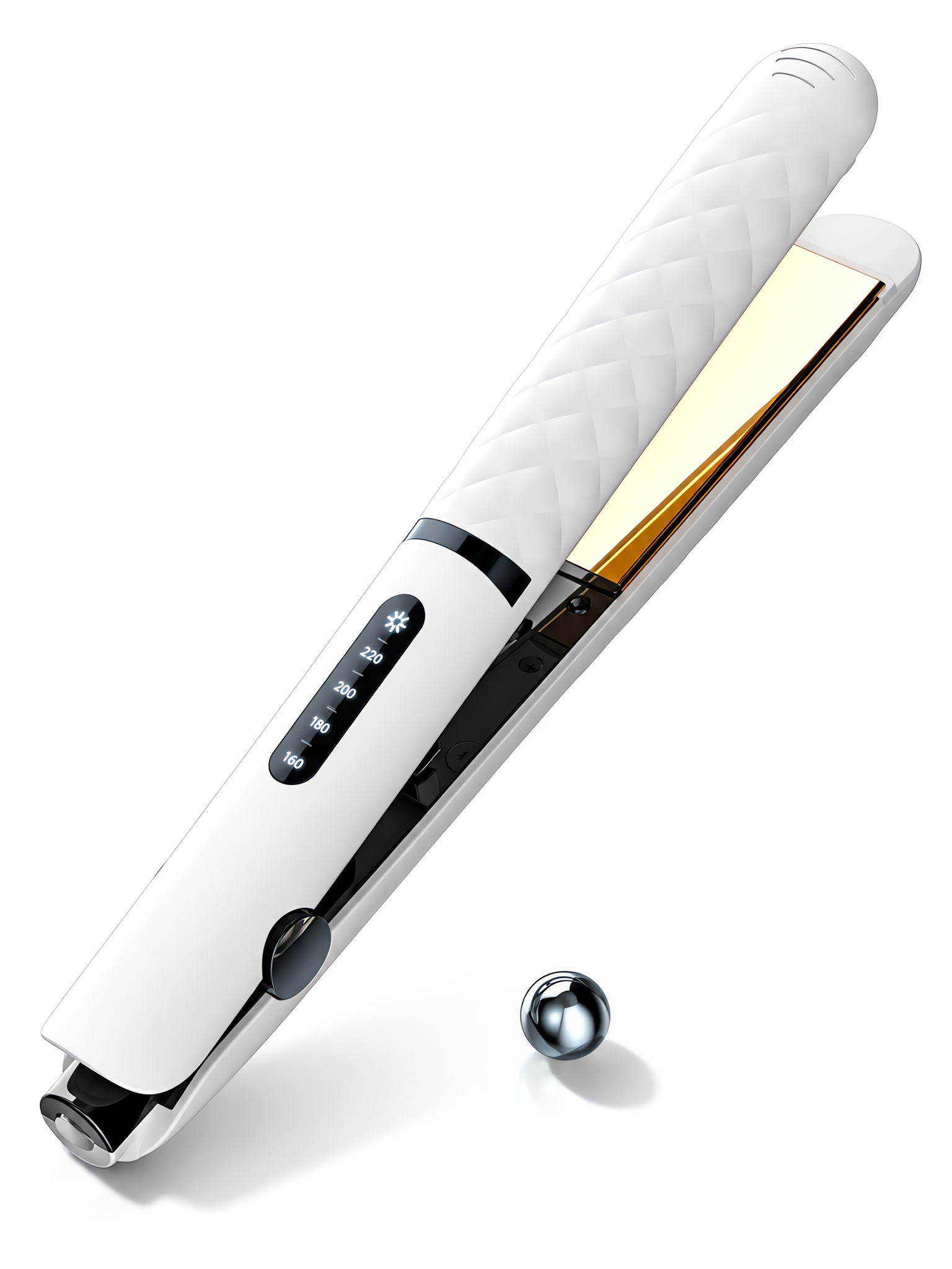 Professional 2-in-1 Hair Straightener and Curler, Negative Ion Ceramic Hair Styler with 4 Temperature Settings & 10s Fast Heating, 100-240V Dual Voltage Travel-Friendly