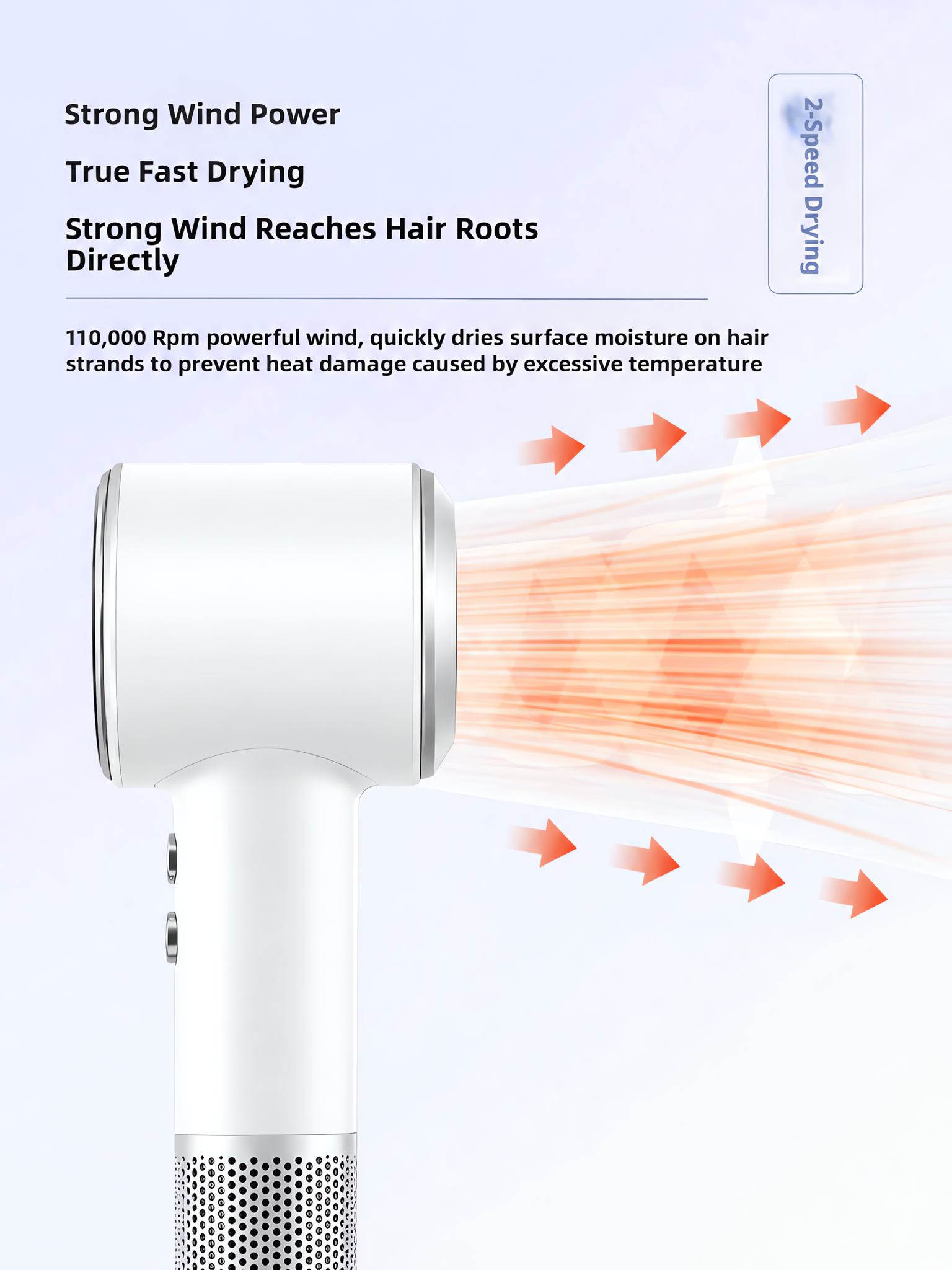 MY87PRO MAX High-Speed Hair Dryer with 1.8" LCD Touch Screen, 110,000 RPM Brushless Motor, AI Smart Temp Control & 1B Plasma Hair Care (1600W) &nbsp;  image 4