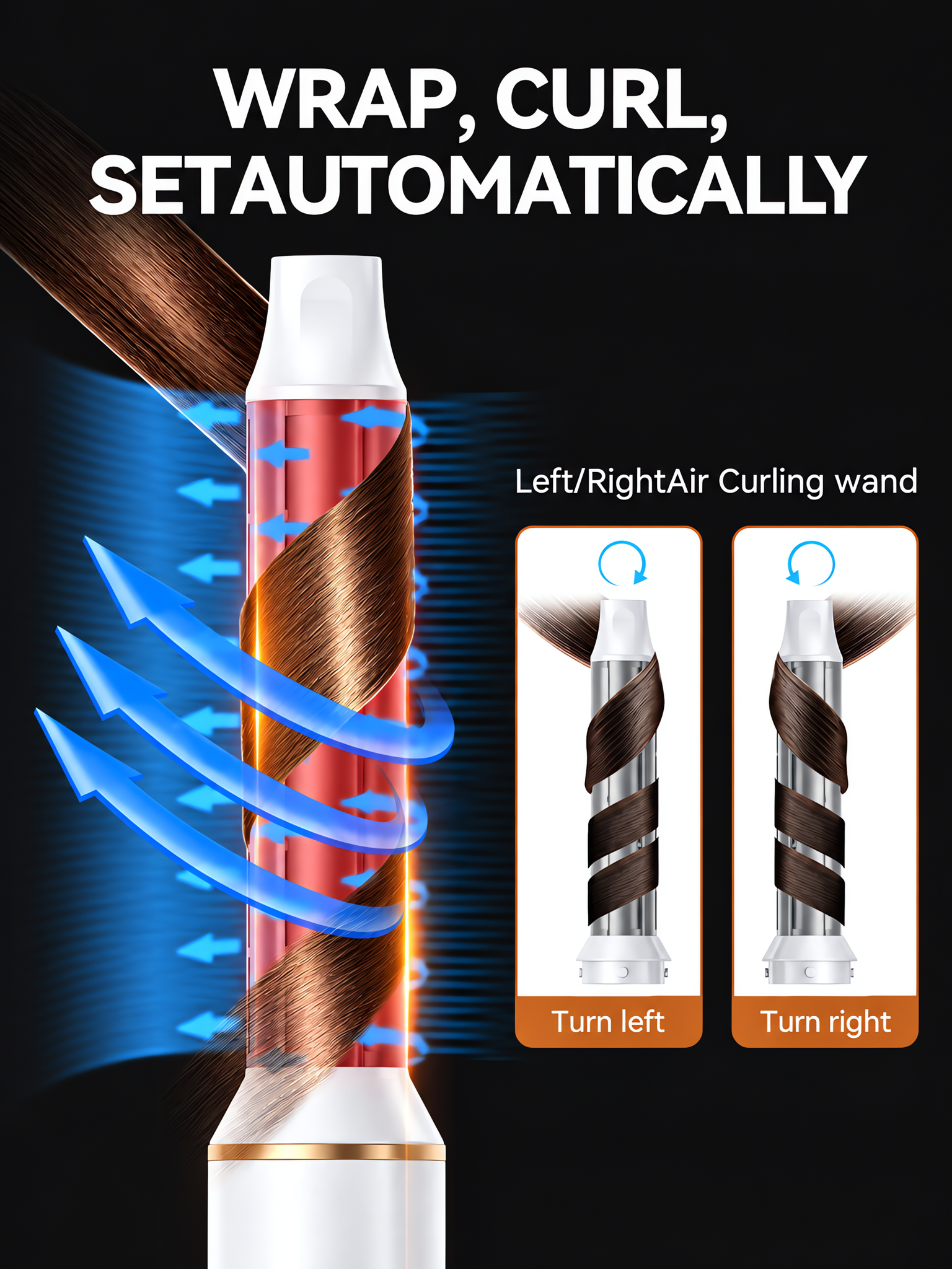  5-in-1 High-Speed Air Styler & Hair Dryer Set with Coanda Auto-Wrap Curler, 200M Negative Ions & 5 Interchangeable Styling Attachments image 7