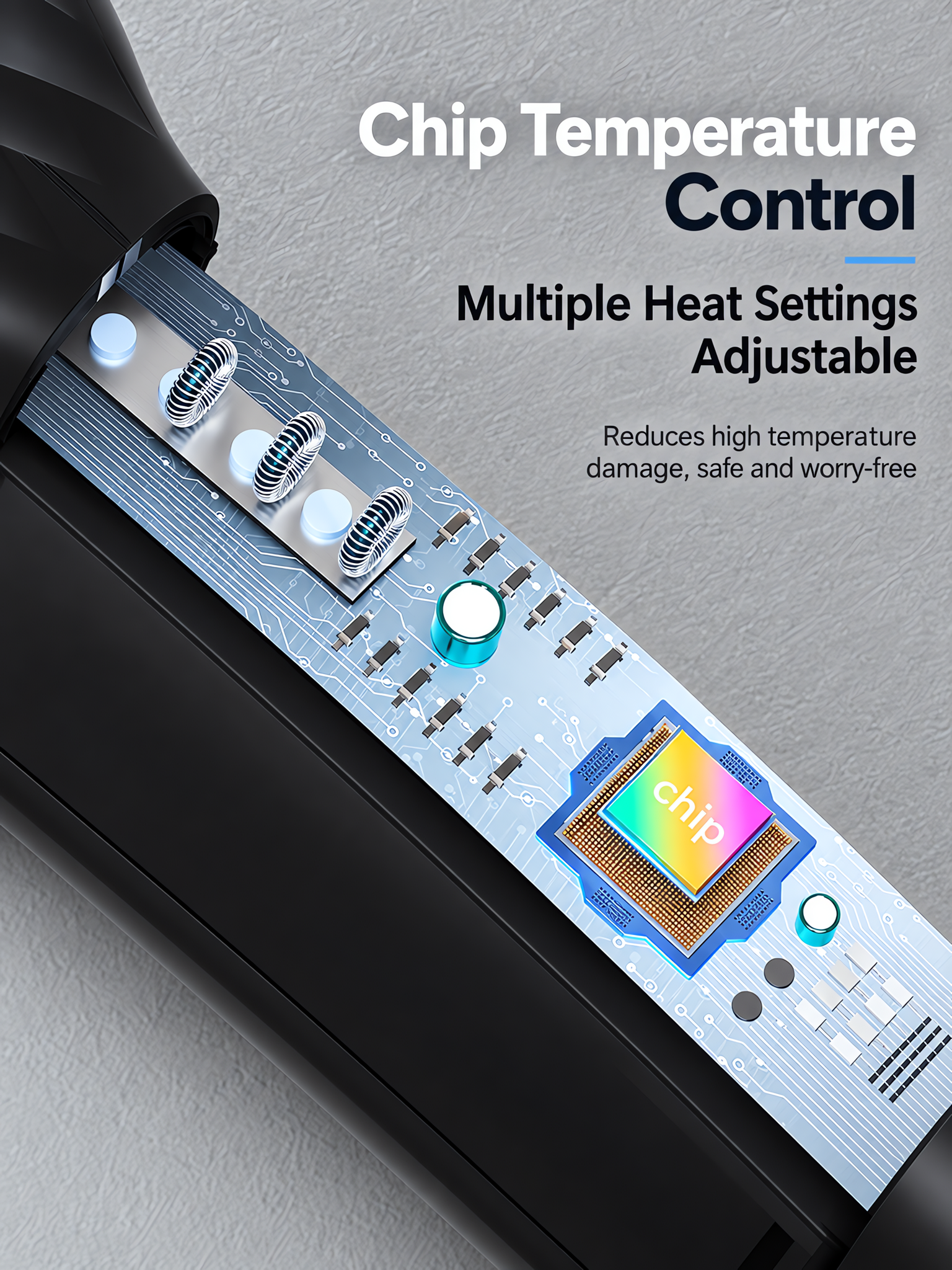 Professional 2-in-1 Portable Hair Straightener and Curler - 4 Adjustable Temperature Settings, 10s Fast Heating Flat Iron for All Hair Types image 5