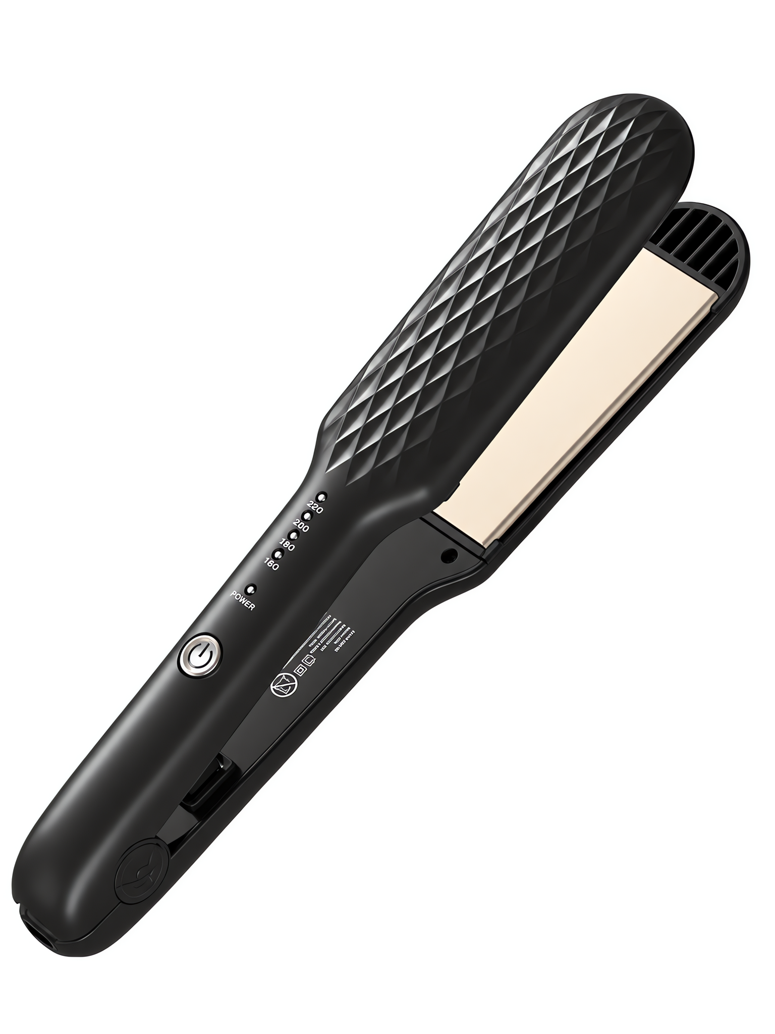 Professional 2-in-1 Portable Hair Straightener and Curler - 4 Adjustable Temperature Settings, 10s Fast Heating Flat Iron for All Hair Types