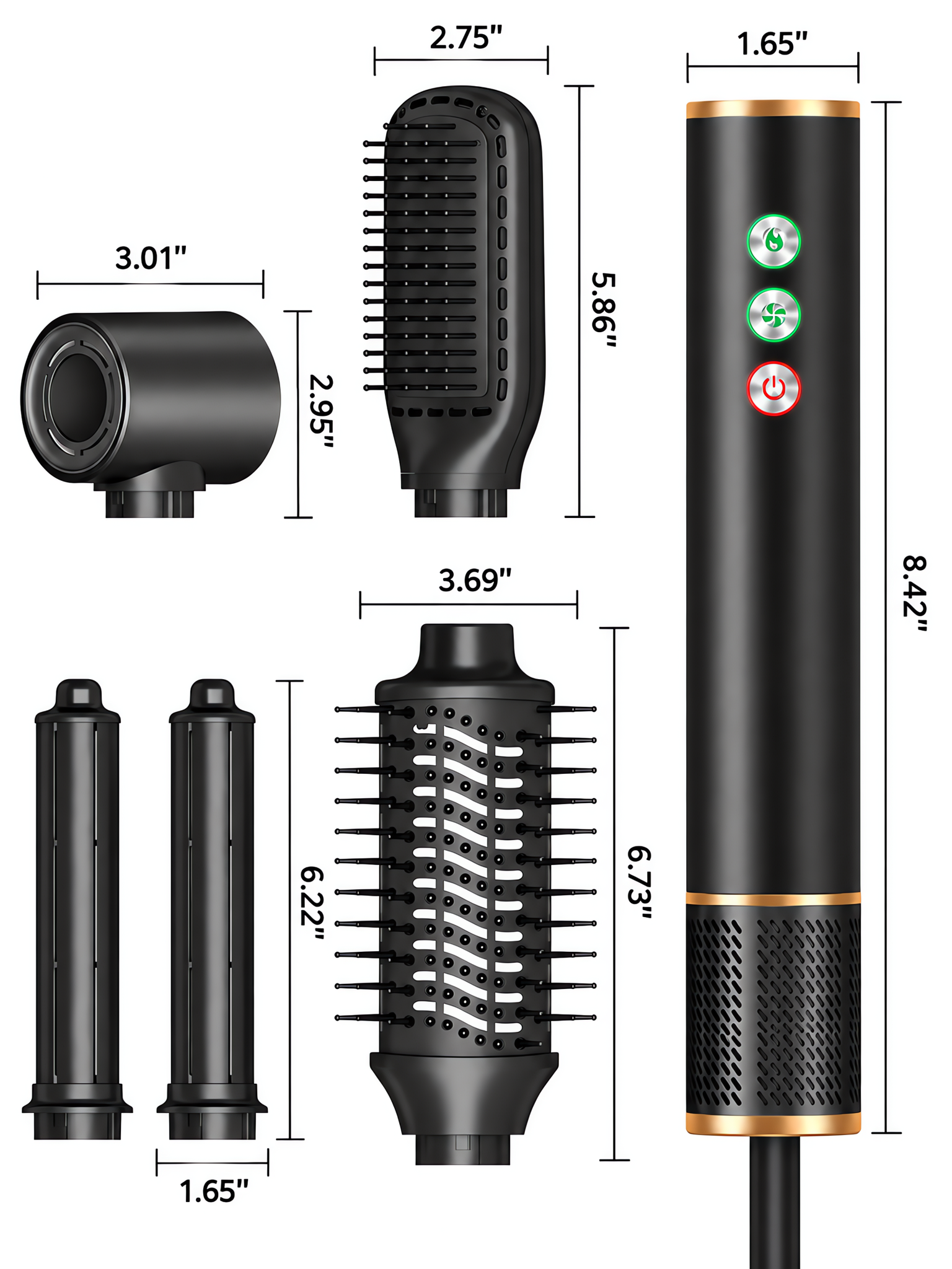 5-in-1 Professional Air Styler & Hair Dryer Set - Multi-Functional Auto-Wrap Curler, Straightener & Volumizer with Coanda Technology - Negative Ion & Heat Control image 12